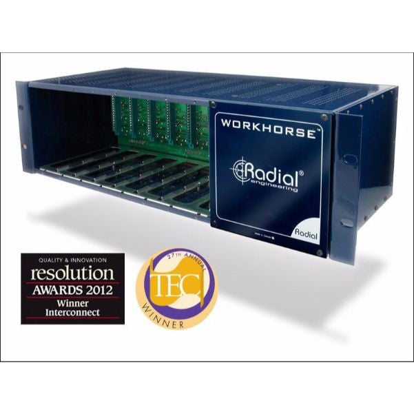 radial engineering signal processors workhorse 500 series 8 slot rack