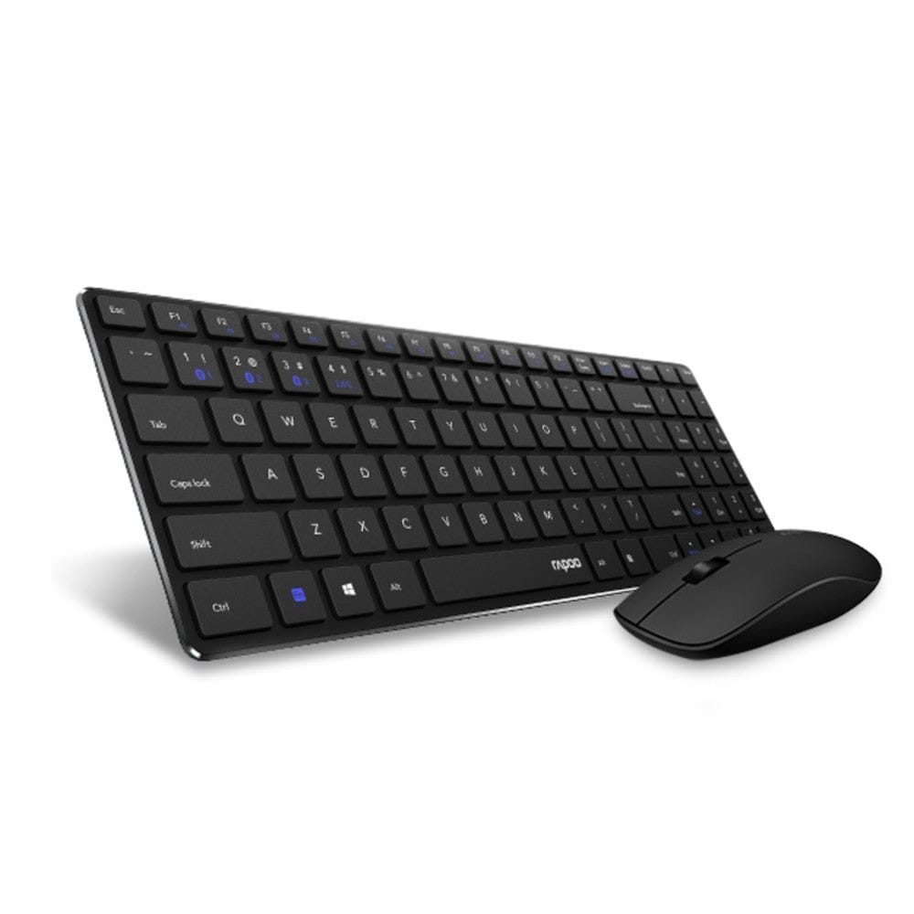 rapoo keyboard and mouse combo black rapoo 9300m wireless multimode optical mouse & ultra-slim keyboard combo