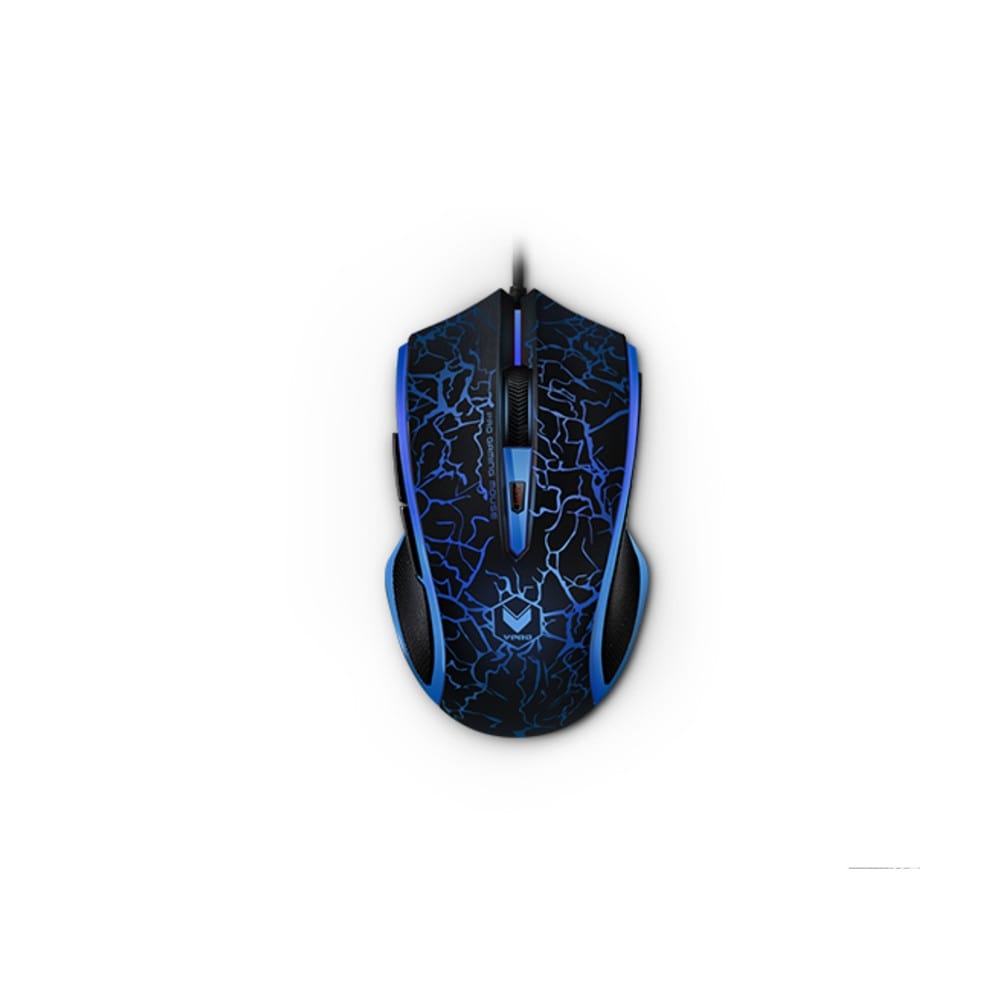 rapoo mouse black & blue rapo v20s optical gaming mouse #color_black-&-blue