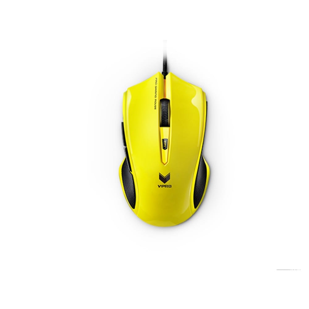 rapoo mouse yellow & black rapo v20s optical gaming mouse #color_yellow-&-black