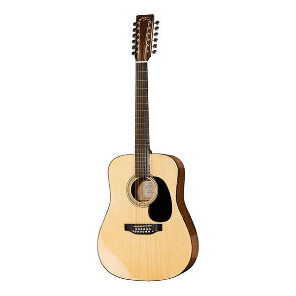 recording king acoustic guitars recording king rd-06-12 dreadnought acoustic guitar - natural high gloss