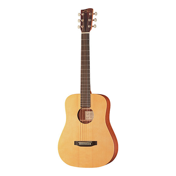 recording king acoustic guitars recording king rd-a3mq mini dreadnought acoustic guitar - natural