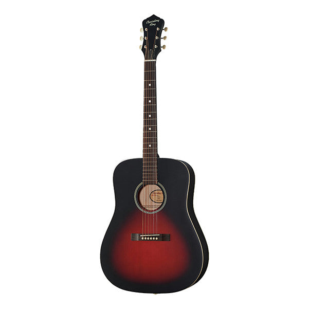 recording king acoustic guitars recording king rdh-05 dreadnought acoustic guitar - sunburst matte