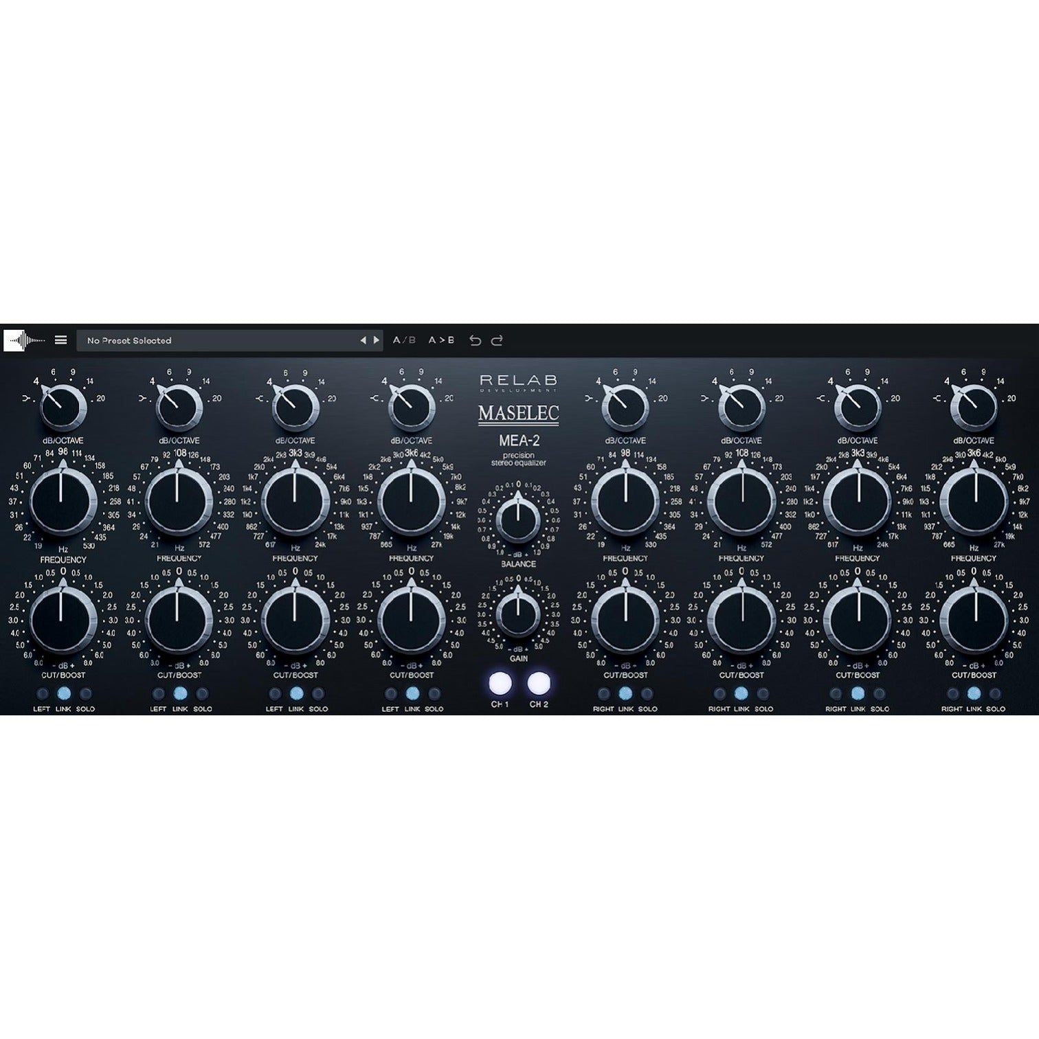 RELAB Virtual Processors Relab Maselec MEA-2 Precision Stereo EQ