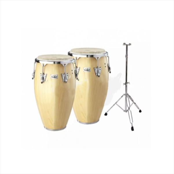 remo congas remo cr-p117-00 11.75-inch x 12.5-inch conga set with stand - natural