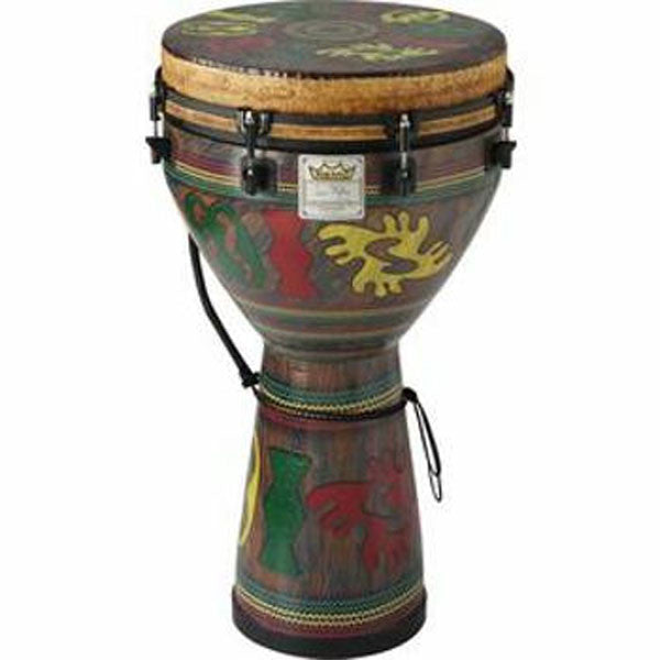 remo djembes remo designer series key tuned 14inch x 25inch adinkra djembe dj-0014-24