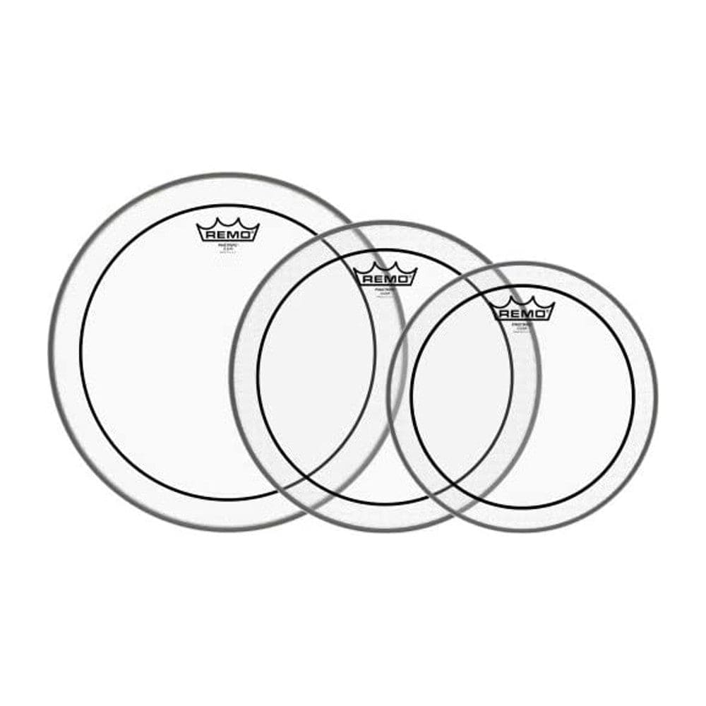 remo drum heads 10 inch+12 inch+14 inch remo tom tom heads pinstripe clear- set #size_10-inch+12-inch+14-inch