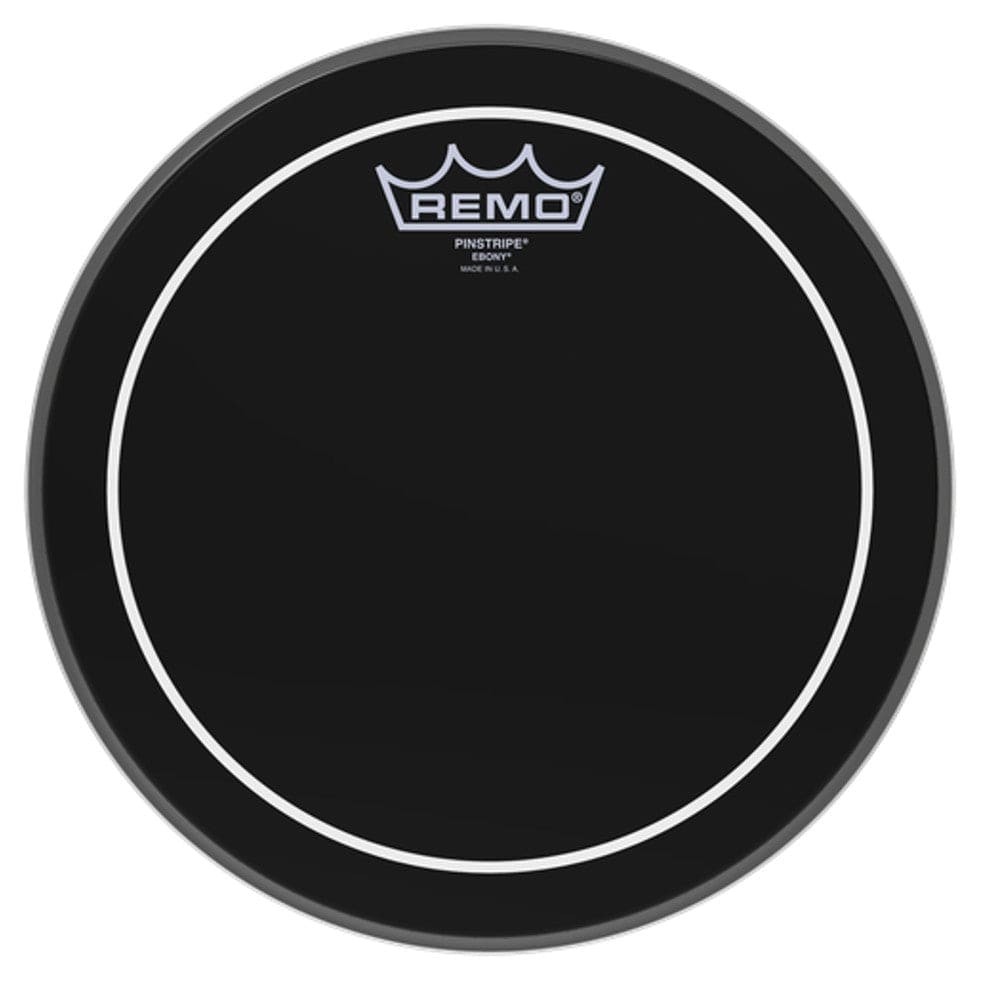remo drum heads remo es-0610-ps 10" ebony pinstripe drum head