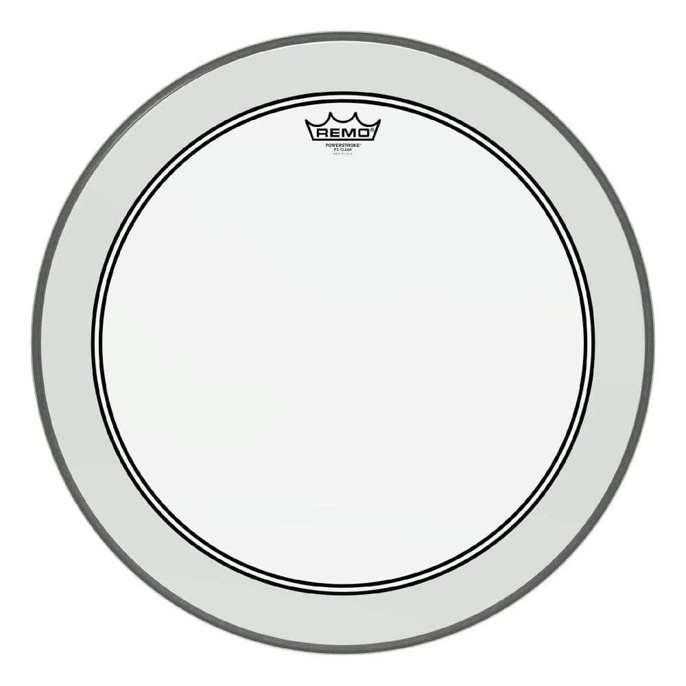 remo drum heads remo p3-1320-c2 20" bass powerstroke clear drum head