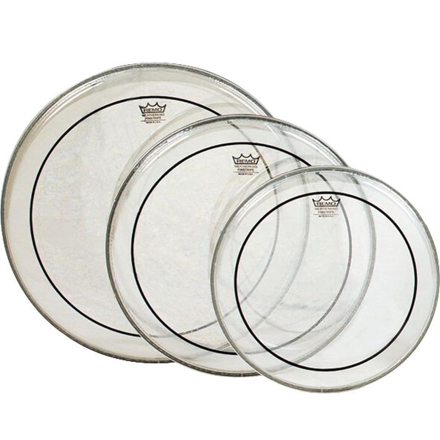 Remo Drum Heads Remo PP-1472-PS Pinstripe Clear Tom Drum Head Pack