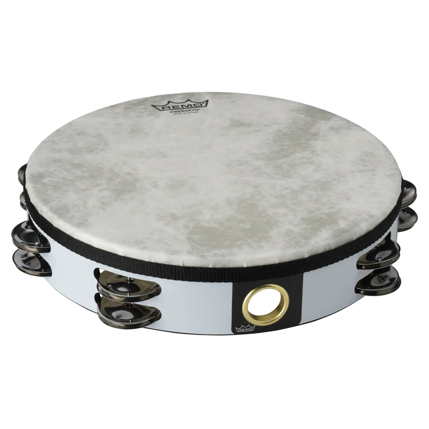 Remo Tambourines Remo TA-5210-00 10" Fiberskyn Tambourine - Quadura White