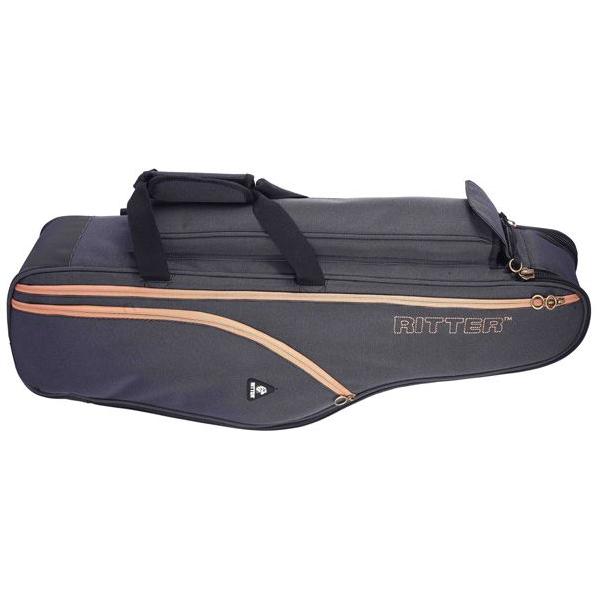 ritter wind & woodwind bags & cases misty grey & leather brown ritter rbs7-ts brass and woodwind bag #color_misty-grey-&-leather-brown