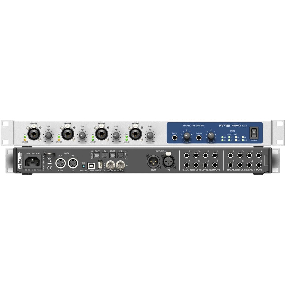 rme audio interfaces rme fireface 802 fs 60-channel high-end usb audio interface