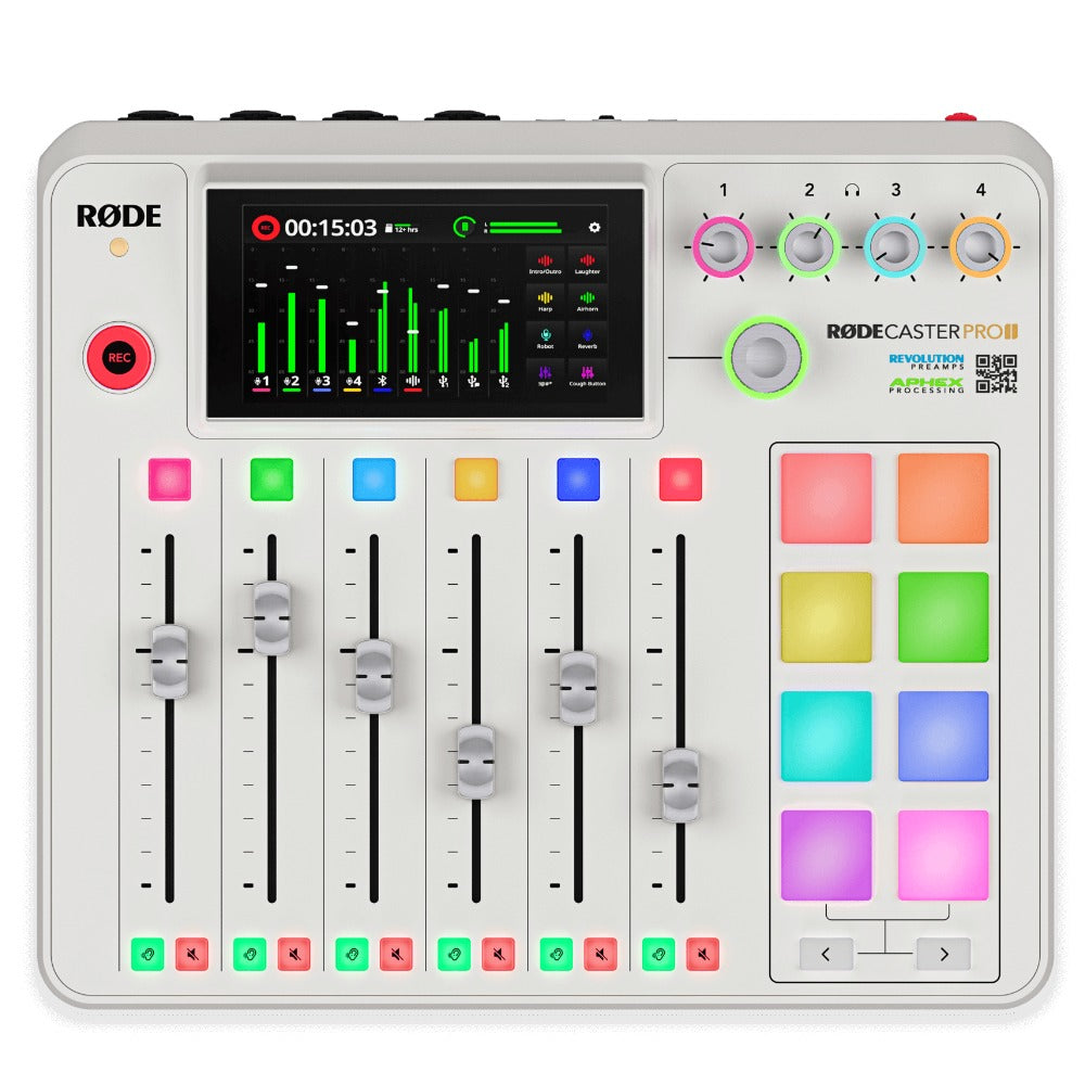 Rode Audio Interfaces White Rode RODECaster Pro II Integrated Audio Production Studio Audio Interface