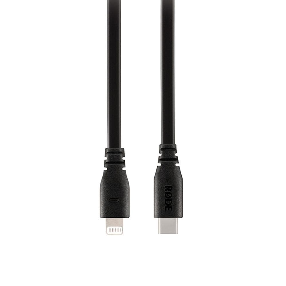 rode cables and connectors black rode sc19 usb-c to lightning accessory cable