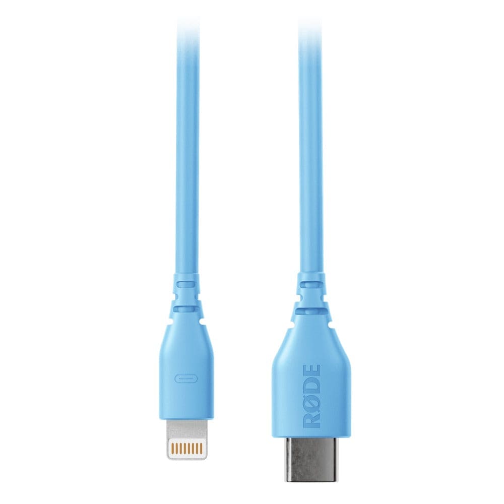 rode cables and connectors blue rode sc 21 30cm usb-c lightning cable #color_blue