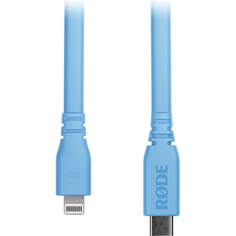 rode cables and connectors blue rode sc19 usb-c to lightning accessory cable #color_blue