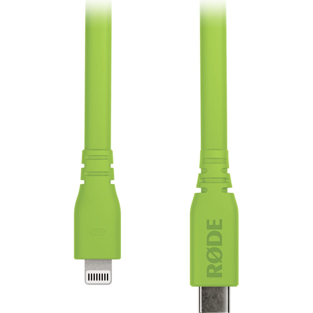rode cables and connectors green rode sc19 usb-c to lightning accessory cable #color_green