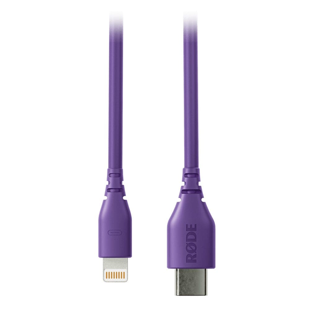 rode cables and connectors purple rode sc 21 30cm usb-c lightning cable #color_purple