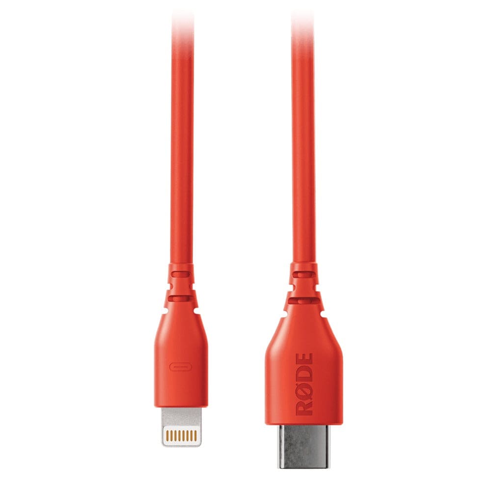 rode cables and connectors red rode sc 21 30cm usb-c lightning cable #color_red