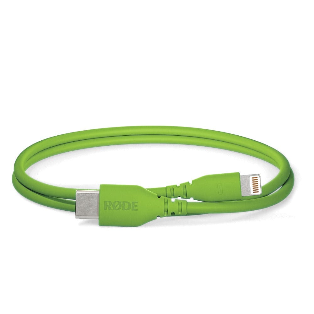 rode cables and connectors rode sc 21 30cm usb-c lightning cable #color_green