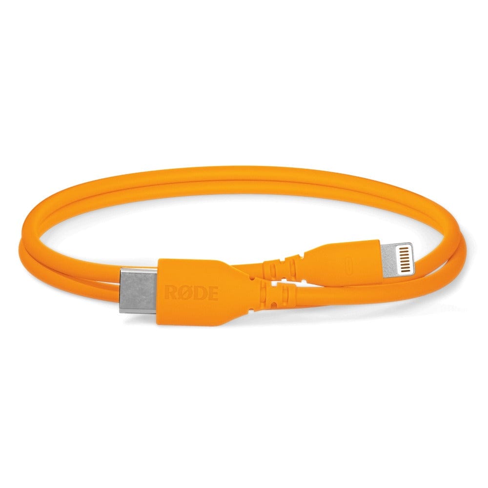 rode cables and connectors rode sc 21 30cm usb-c lightning cable #color_orange