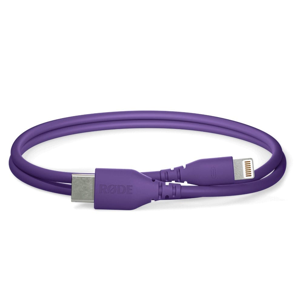 rode cables and connectors rode sc 21 30cm usb-c lightning cable #color_purple