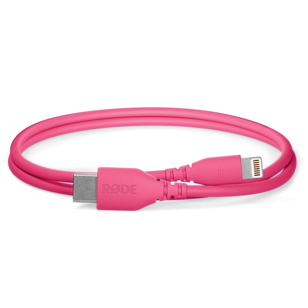 rode cables and connectors rode sc 21 30cm usb-c lightning cable #color_pink