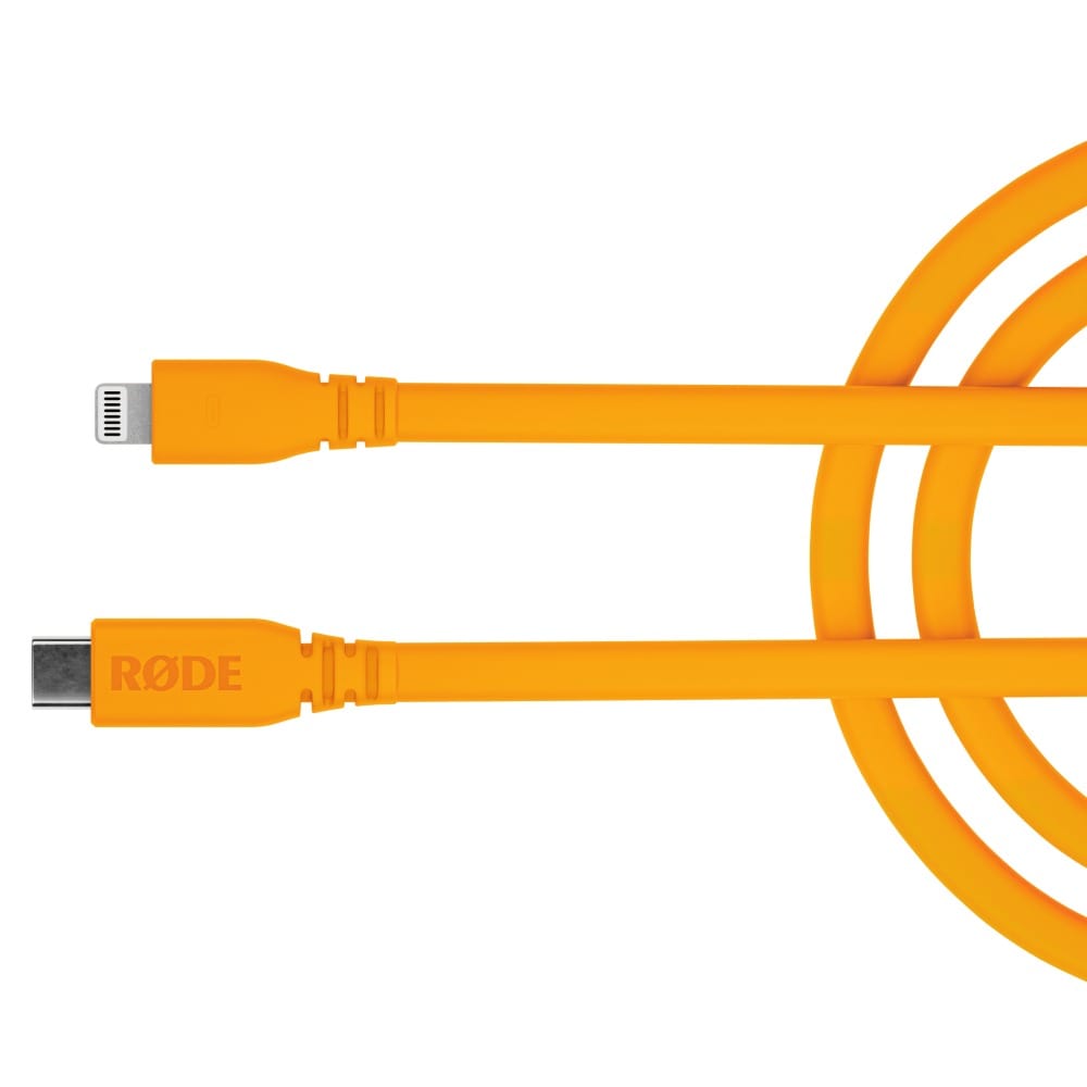 rode cables and connectors rode sc19 usb-c to lightning accessory cable #color_orange