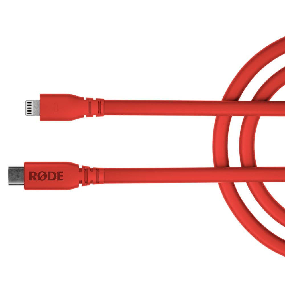 rode cables and connectors rode sc19 usb-c to lightning accessory cable #color_red