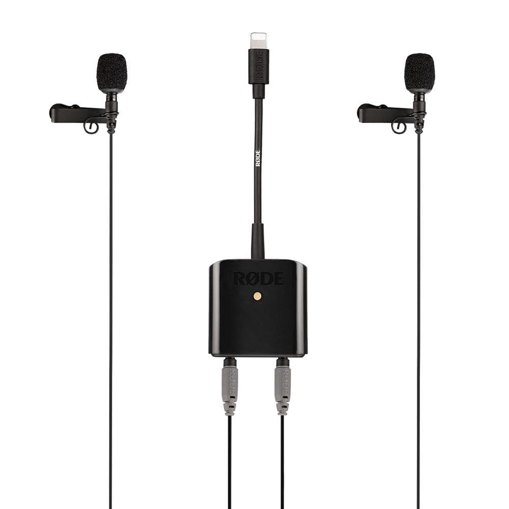 rode headphones rode sc6-l mobile interview kit dual trrs input & headphone output for ios devices