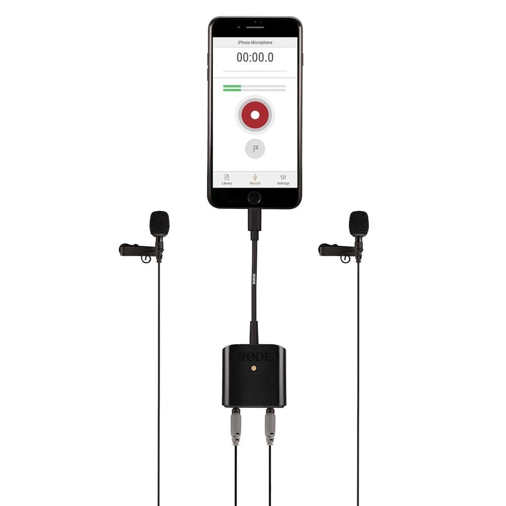 rode headphones rode sc6-l mobile interview kit dual trrs input & headphone output for ios devices