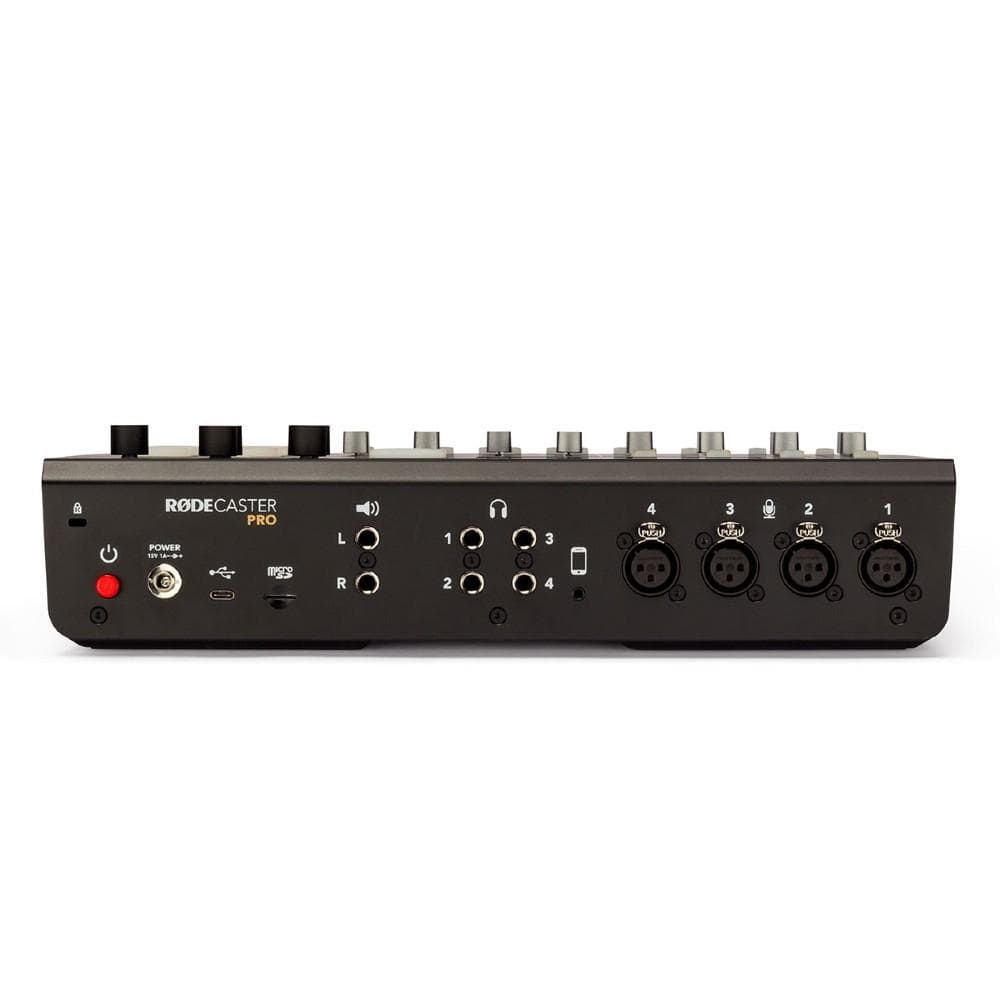 rode pre amps rode caster pro integrated podcast production studio - black