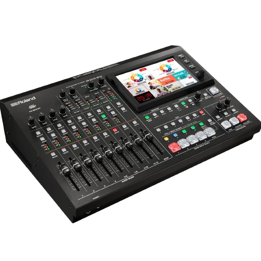 roland analog mixers roland vr-50hdmk2 multi-format av mixer with usb 3.0 streaming