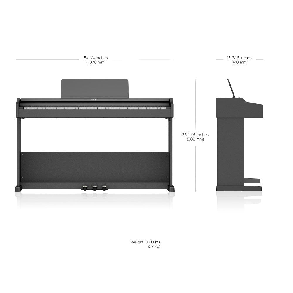 roland digital pianos black roland rp107 88 key digital piano - black