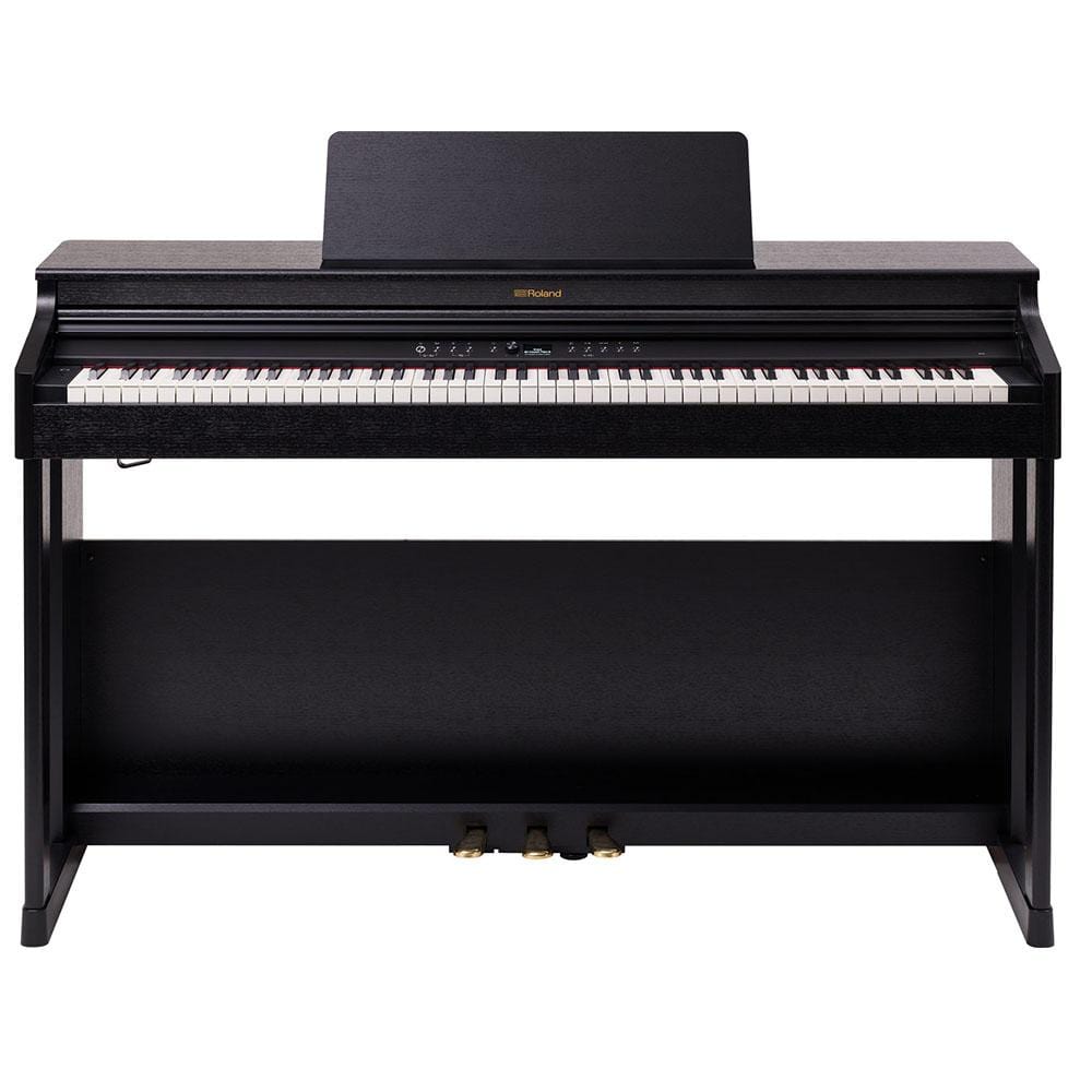 roland digital pianos contemporary black roland rp701 digital piano#color_contemporary-black,style_piano-with-stand