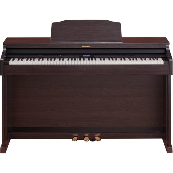 roland digital pianos contemporary rosewood roland hp601 88-key digital piano #color_contemporary-rosewood