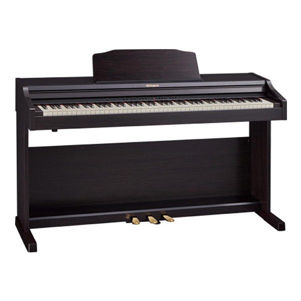 roland digital pianos contemporary rosewood roland rp501r digital piano #color_contemporary-rosewood,style_piano-with-stand