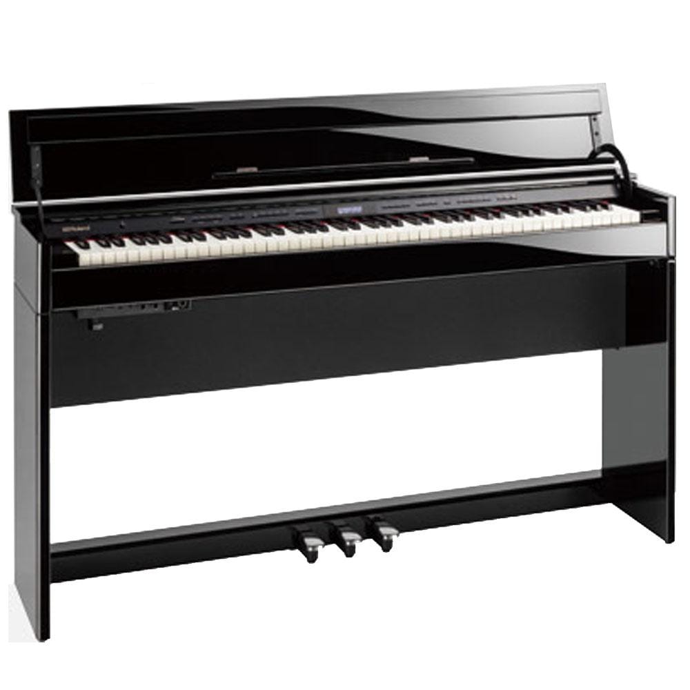 roland digital pianos ebony black polish roland dp-603 88-key digital piano with ebony/ivory feel keybed