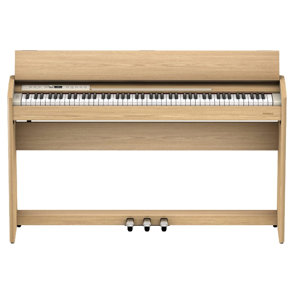 roland digital pianos light oak roland f701 88 keys digital piano #color_light-oak,style_piano-with-stand