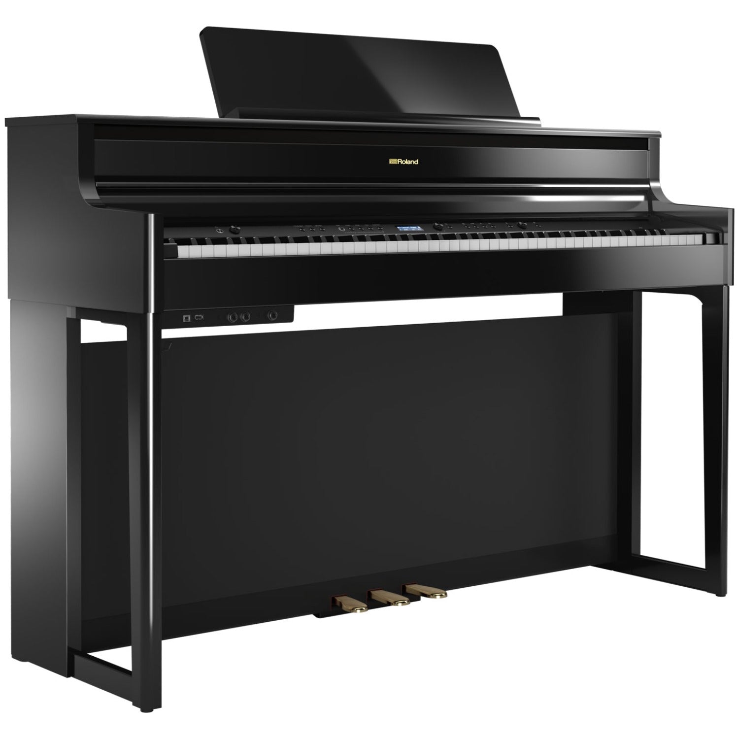 Roland Digital Pianos Polished Ebony / Piano with Stand Roland HP704 Digital Piano with Stand #color_polished-ebony,style_piano-with-stand
