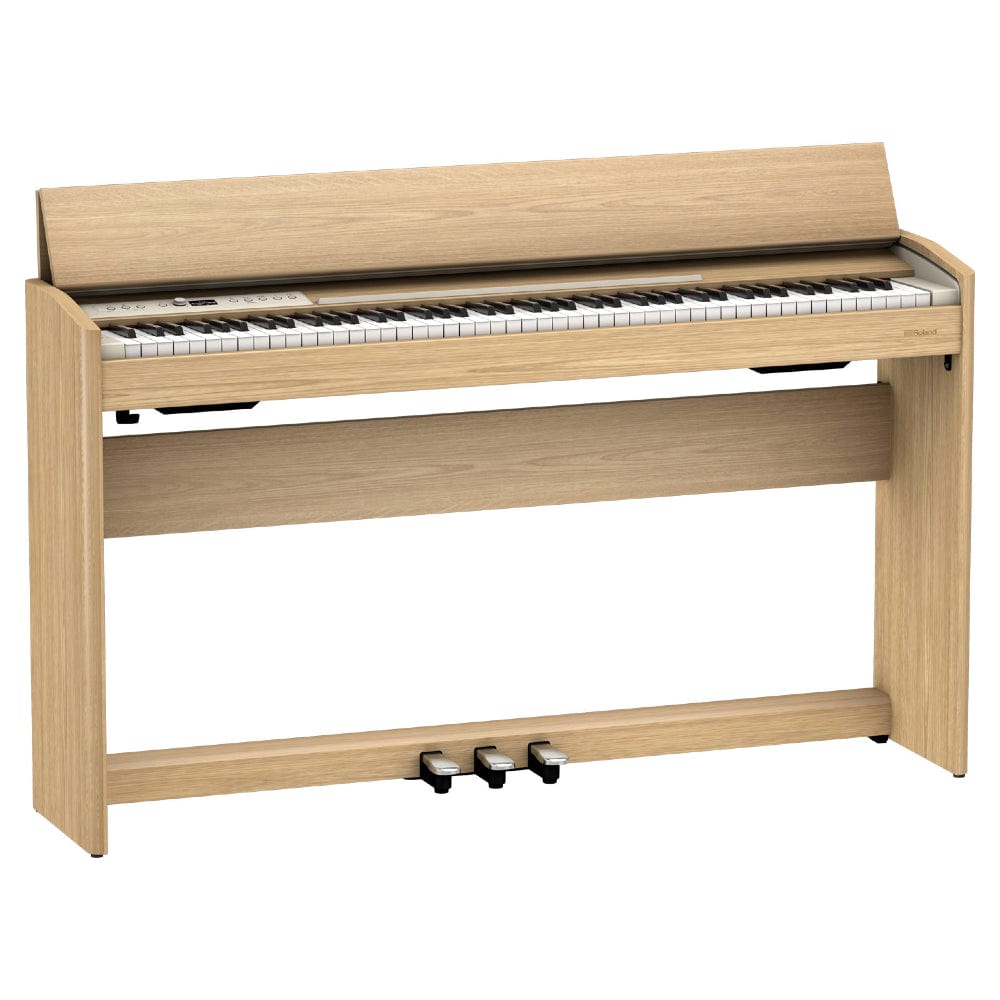 roland digital pianos roland f701 88 keys digital piano #color_light-oak,style_piano-with-stand