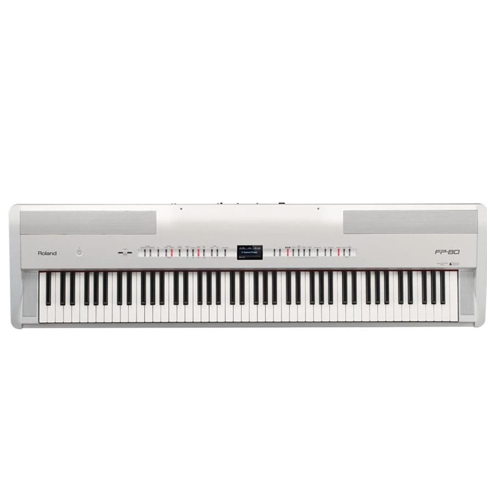 roland digital pianos white roland fp80bk top digital piano #color_white