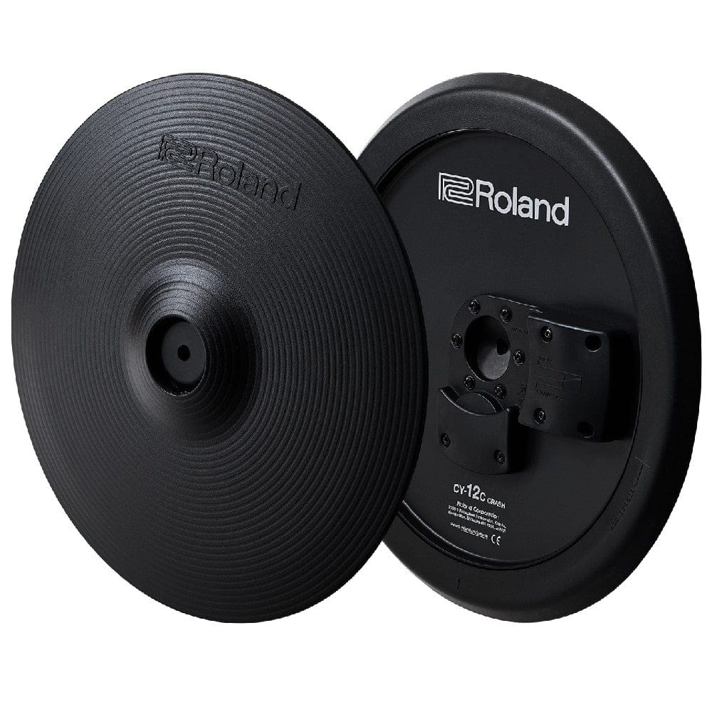 roland electronic cymbal pads black roland cy-12c 12 inch v-cymbal crash