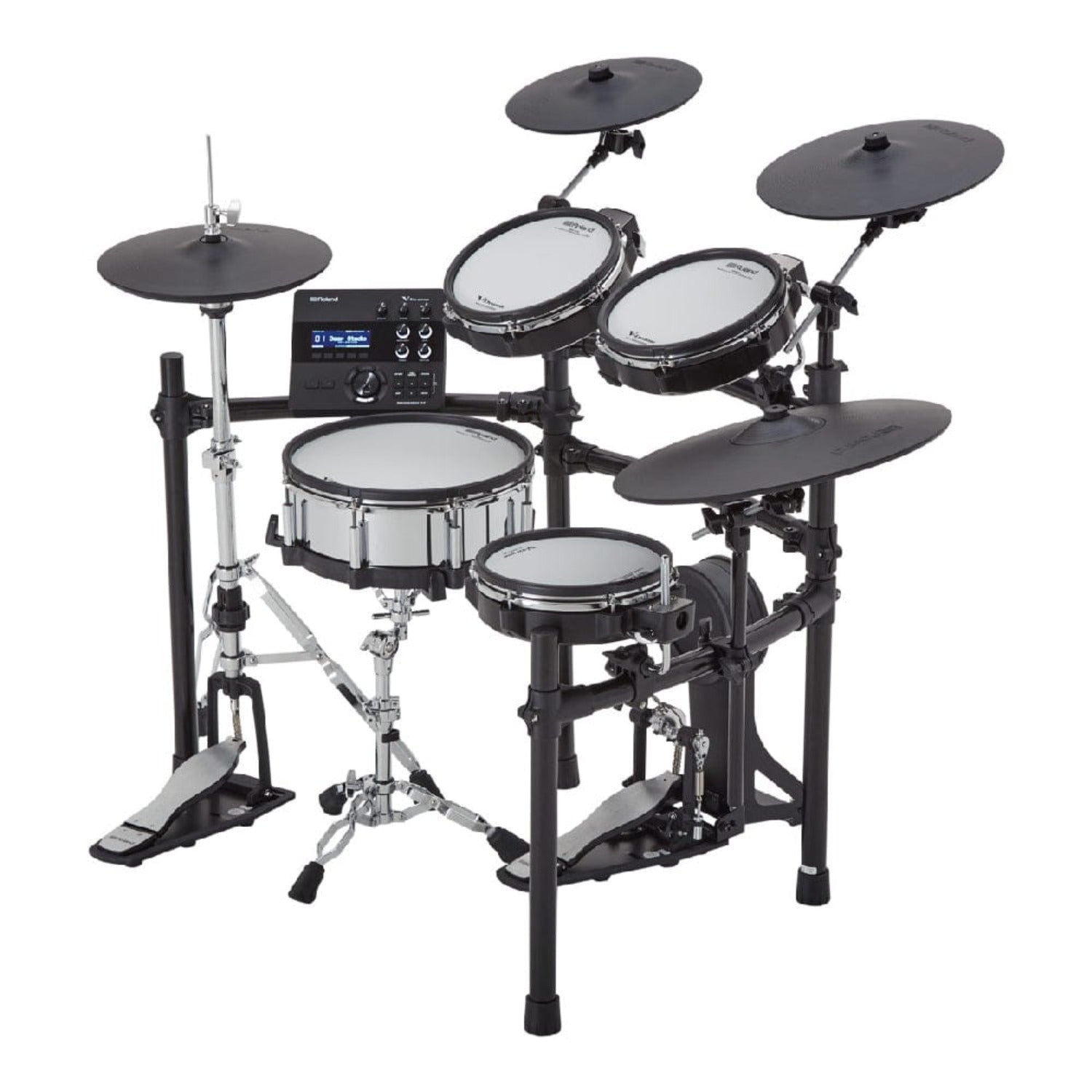 Roland Electronic Drum Kits Black Roland TD-27KV2 V-Drums Electronic Drum Kit with MDS-STD2 Compact Drum Stand