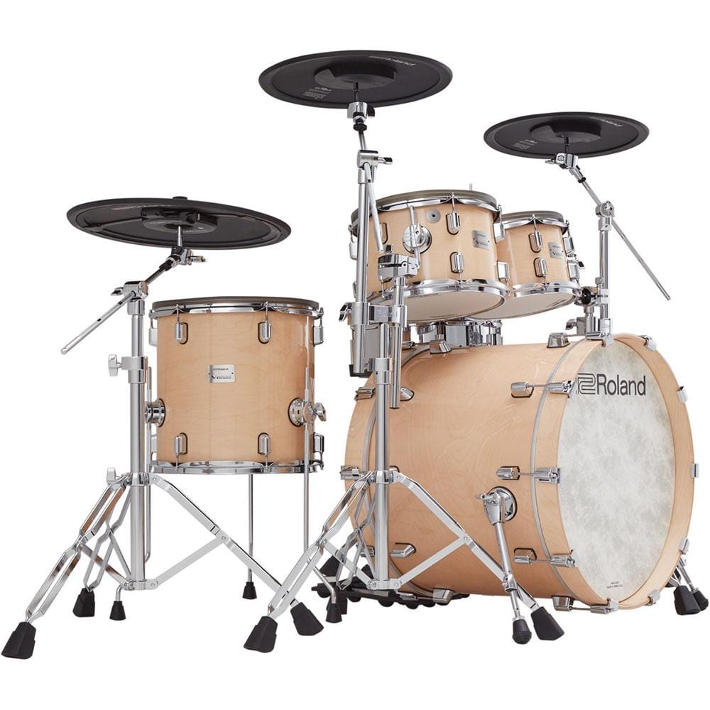 roland electronic drum kits gloss natural roland vad706 v-drums acoustic design electronic drum kit - gloss natural
