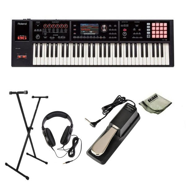 roland keyboard bundles roland fa-06 61-key music workstation pro bundle