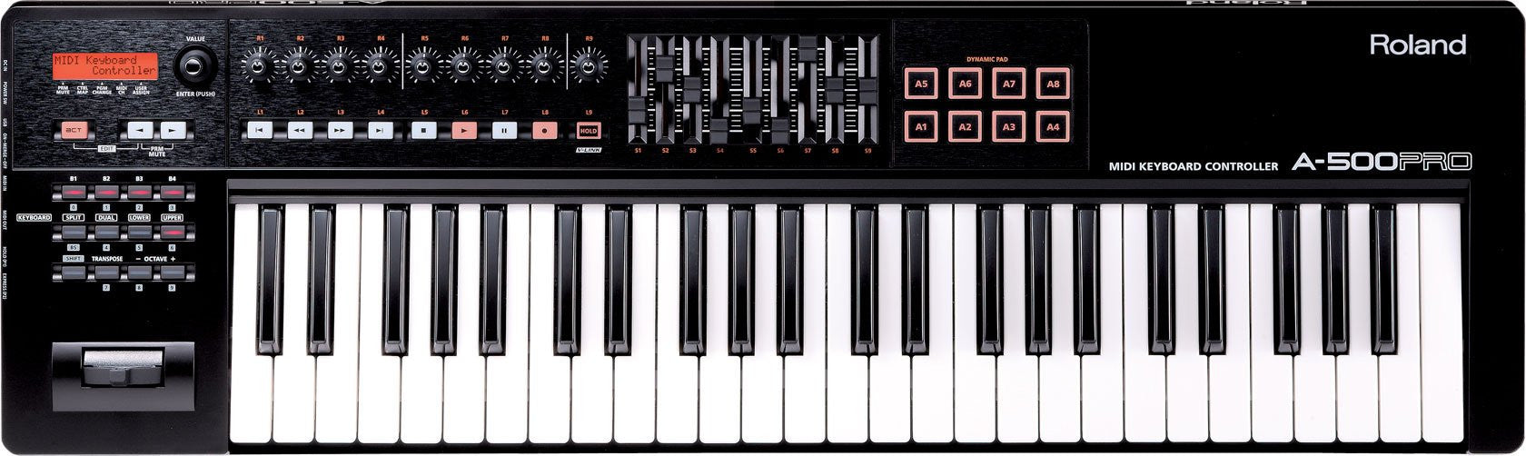 roland midi keyboards roland a-500pro-r midi 49-key keyboard controller