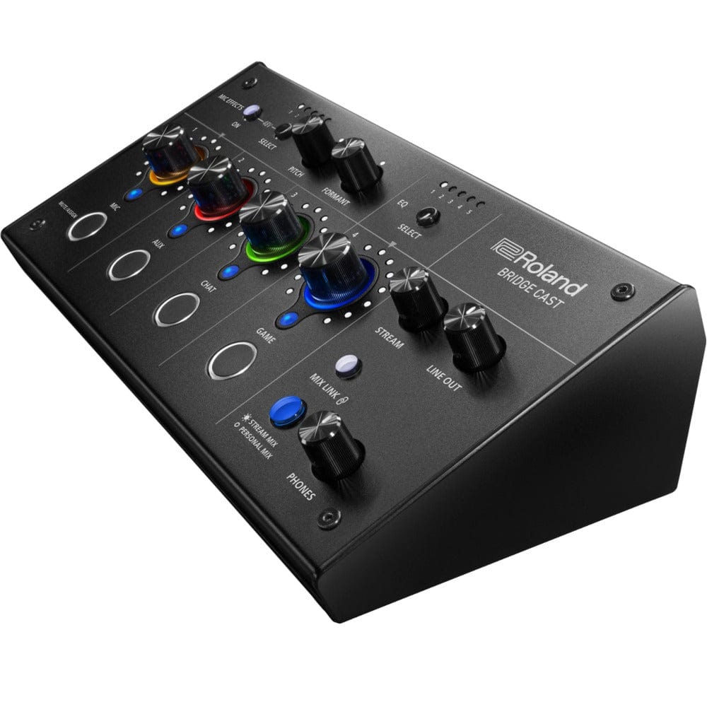 roland mixer amplifiers roland bridgecast sound dual bus gaming mixer