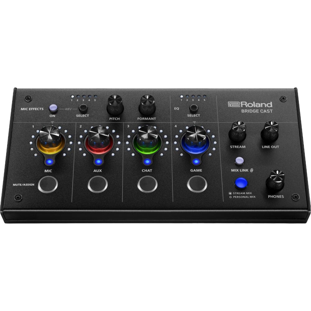 roland mixer amplifiers roland bridgecast sound dual bus gaming mixer